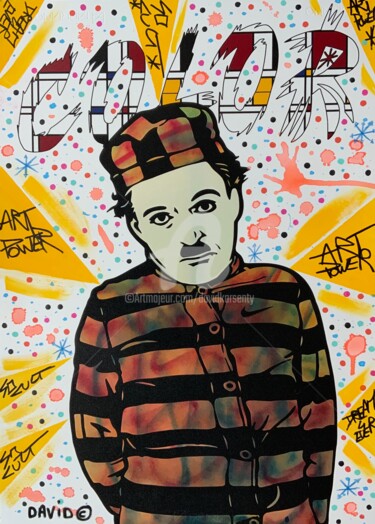 Charlie Chaplin color Mondrian
